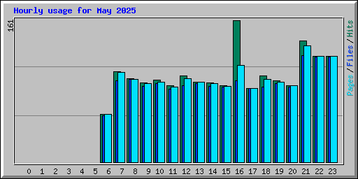 Hourly usage for May 2025
