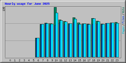 Hourly usage for June 2025