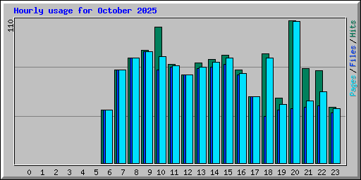Hourly usage for October 2025