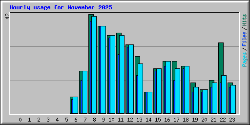 Hourly usage for November 2025