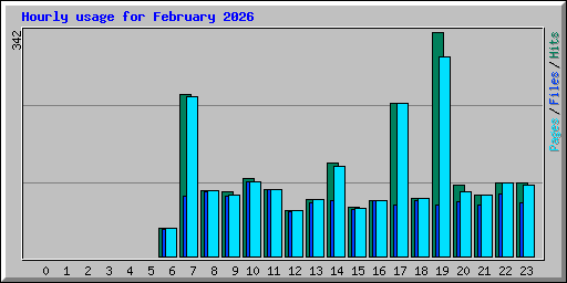 Hourly usage for February 2026