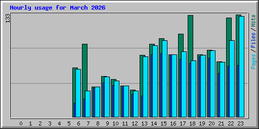 Hourly usage for March 2026